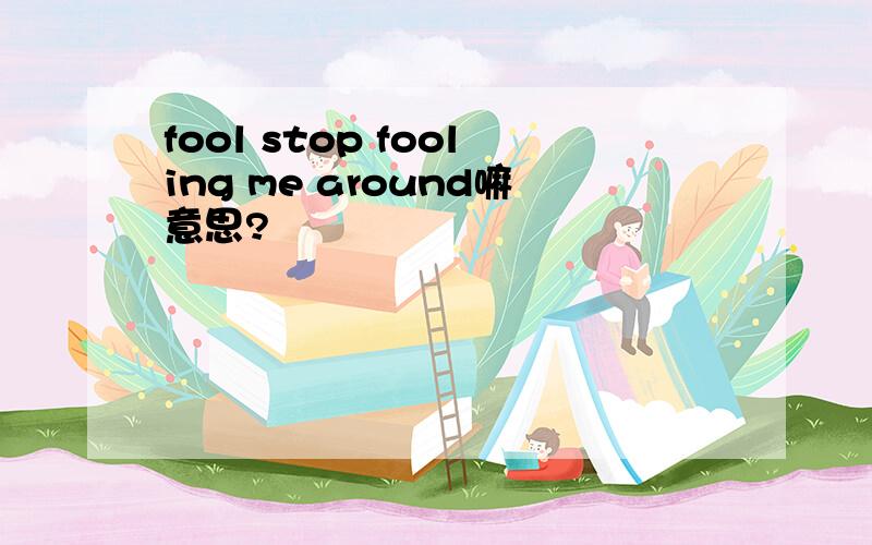 fool stop fooling me around嘛意思?