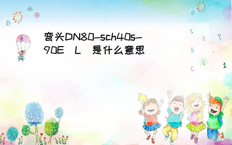 弯头DN80-sch40s-90E(L)是什么意思