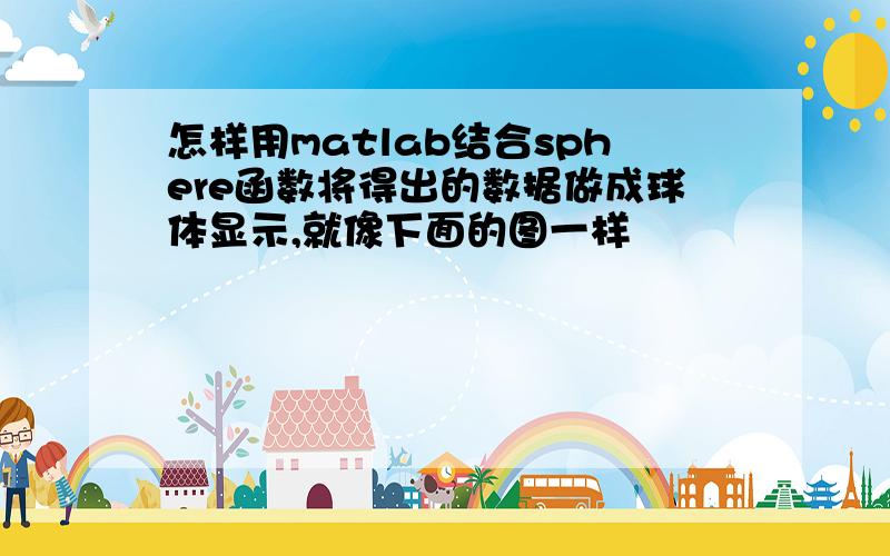 怎样用matlab结合sphere函数将得出的数据做成球体显示,就像下面的图一样