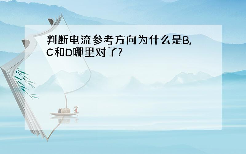 判断电流参考方向为什么是B,C和D哪里对了?