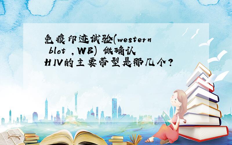 免疫印迹试验(western blot ,WB) 做确认HIV的主要带型是那几个?