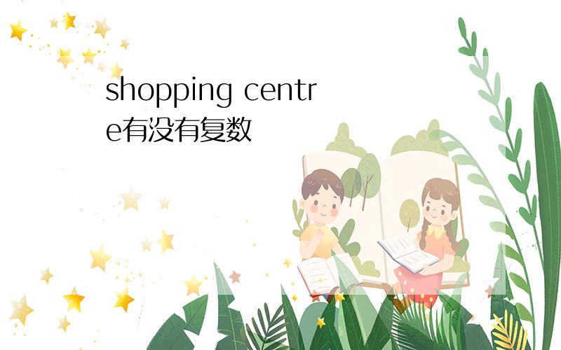 shopping centre有没有复数