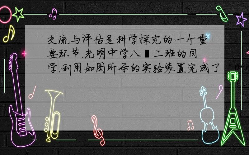 交流与评估是科学探究的一个重要环节．光明中学八•二班的同学，利用如图所示的实验装置完成了“测滑轮组机械效率”的实验以后，