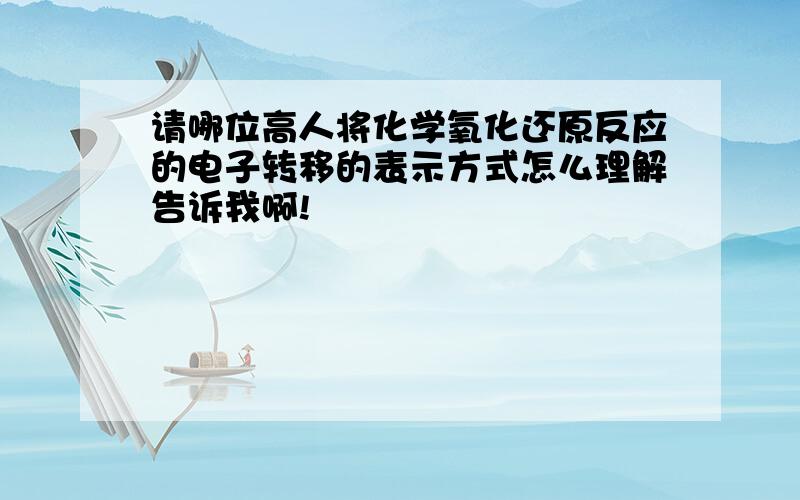 请哪位高人将化学氧化还原反应的电子转移的表示方式怎么理解告诉我啊!