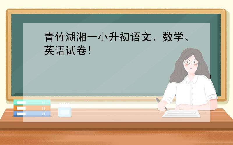 青竹湖湘一小升初语文、数学、英语试卷!