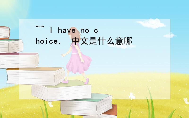 ~~ I have no choice． 中文是什么意哪