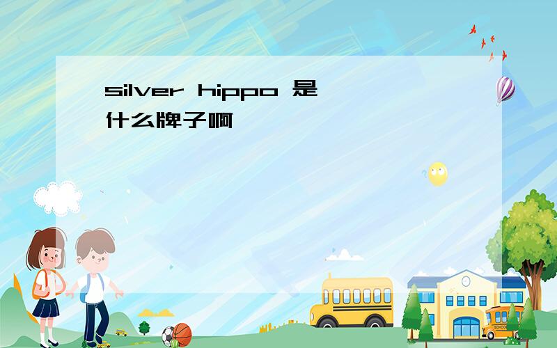 silver hippo 是什么牌子啊