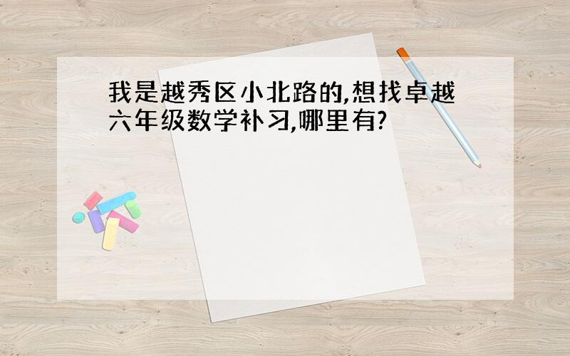 我是越秀区小北路的,想找卓越六年级数学补习,哪里有?