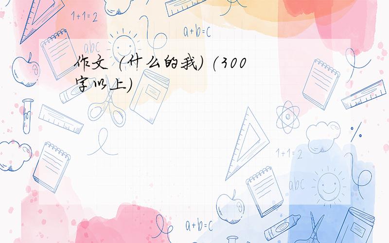 作文 (什么的我) (300字以上)