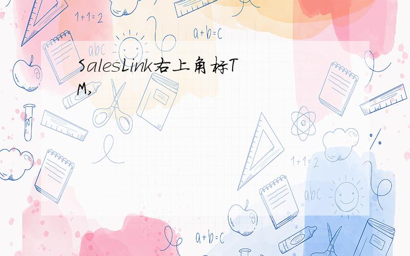 SalesLink右上角标TM,