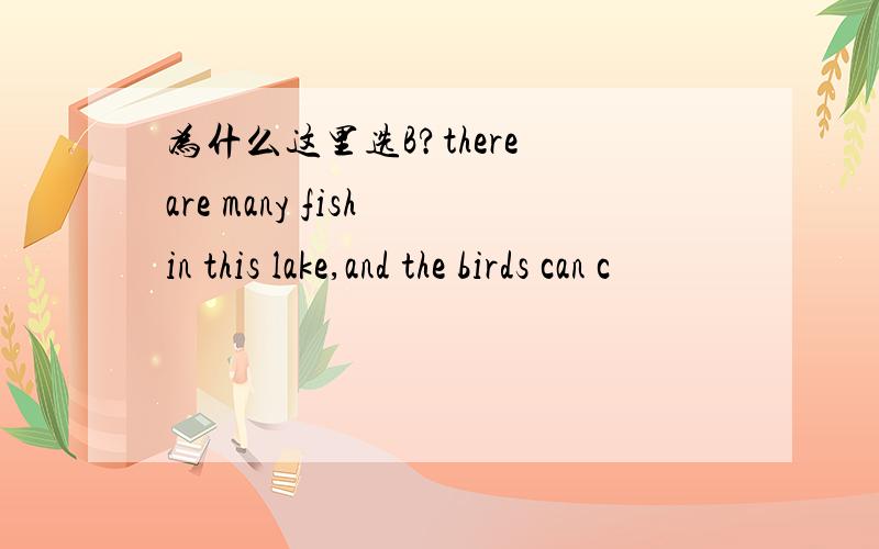 为什么这里选B?there are many fish in this lake,and the birds can c