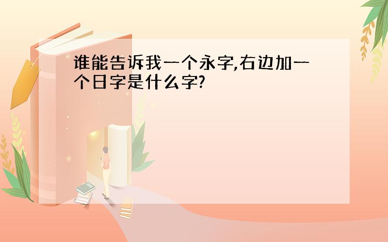 谁能告诉我一个永字,右边加一个日字是什么字?