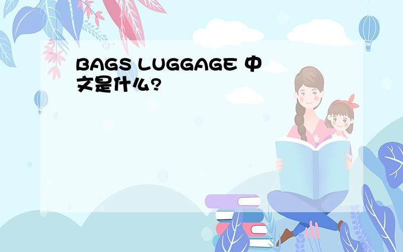 BAGS LUGGAGE 中文是什么?