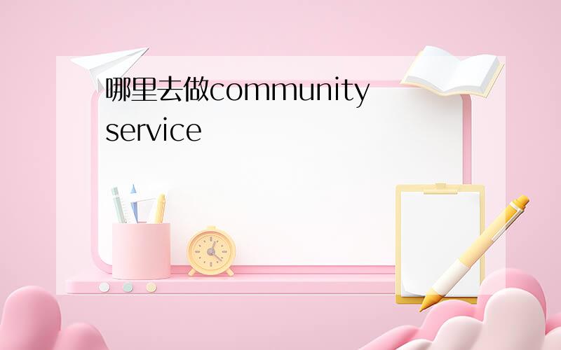 哪里去做community service