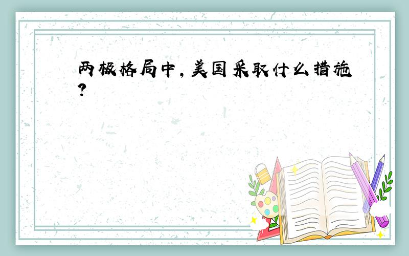 两极格局中,美国采取什么措施?