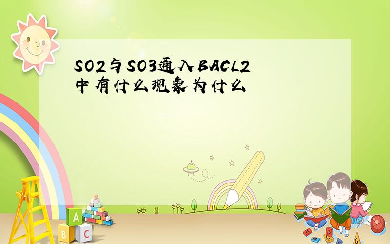 SO2与SO3通入BACL2中有什么现象为什么