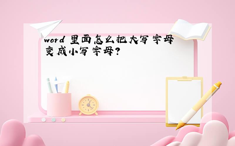 word 里面怎么把大写字母变成小写字母?