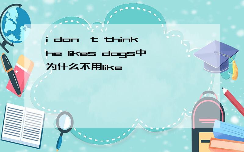 i don't think he likes dogs中为什么不用like