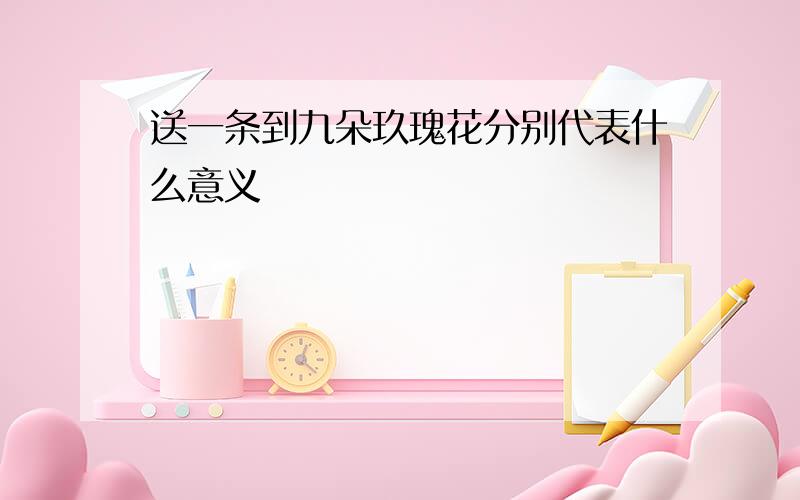 送一条到九朵玖瑰花分别代表什么意义