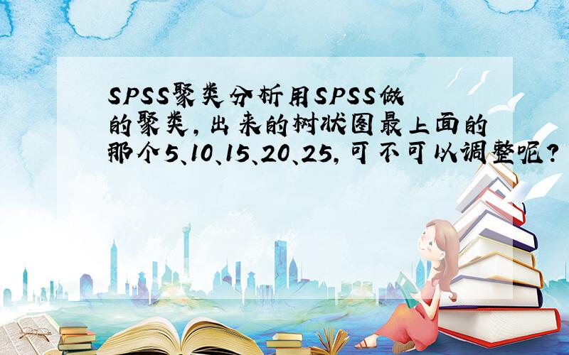 SPSS聚类分析用SPSS做的聚类,出来的树状图最上面的那个5、10、15、20、25,可不可以调整呢?