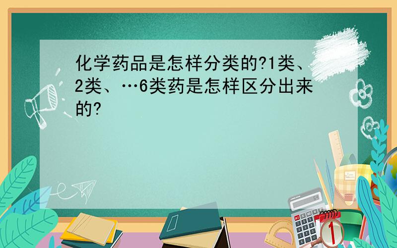 化学药品是怎样分类的?1类、2类、…6类药是怎样区分出来的?