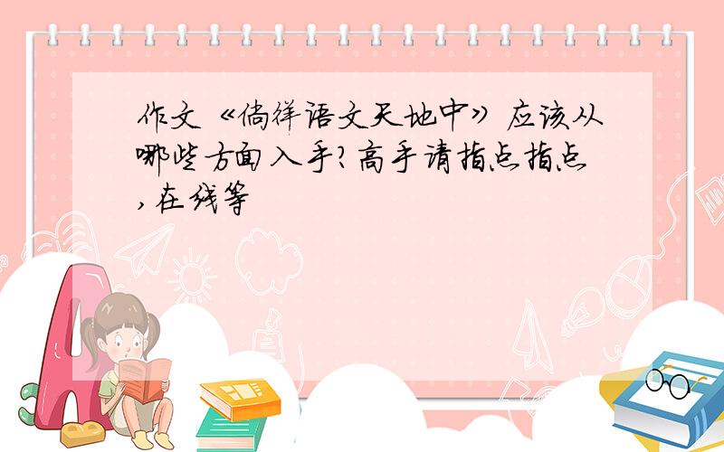 作文《倘徉语文天地中》应该从哪些方面入手?高手请指点指点,在线等