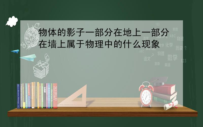 物体的影子一部分在地上一部分在墙上属于物理中的什么现象