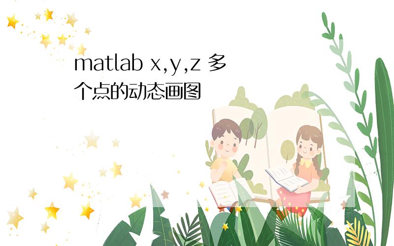 matlab x,y,z 多个点的动态画图