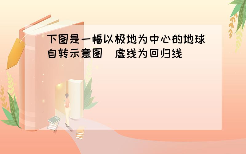 下图是一幅以极地为中心的地球自转示意图(虚线为回归线)