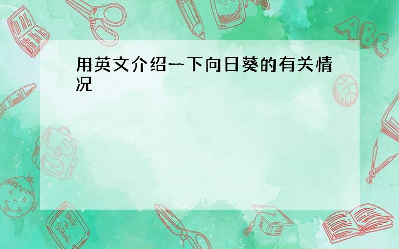 用英文介绍一下向日葵的有关情况