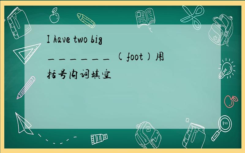 I have two big______ (foot)用括号内词填空