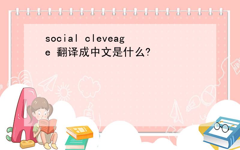 social cleveage 翻译成中文是什么?