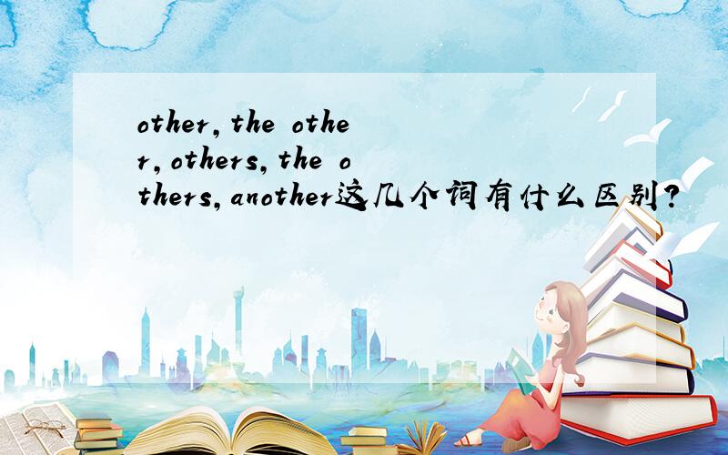 other,the other,others,the others,another这几个词有什么区别?