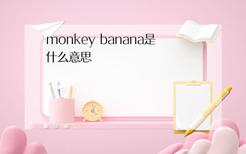 monkey banana是什么意思