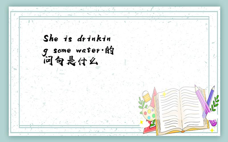 She is drinking some water.的问句是什么