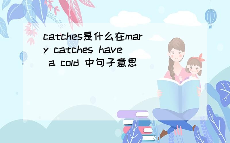 catches是什么在mary catches have a cold 中句子意思