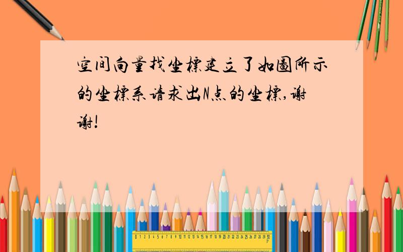 空间向量找坐标建立了如图所示的坐标系请求出N点的坐标,谢谢!