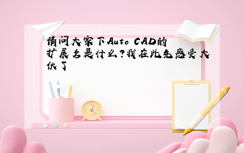 请问大家下Auto CAD的扩展名是什么?我在此先感受大伙了