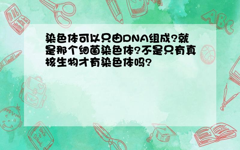 染色体可以只由DNA组成?就是那个细菌染色体?不是只有真核生物才有染色体吗?