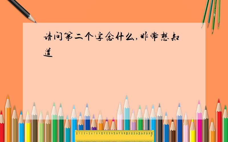 请问第二个字念什么,非常想知道