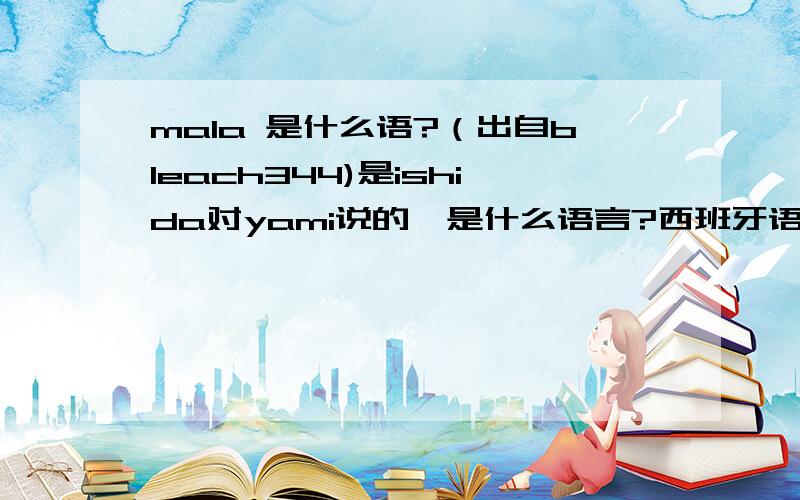 mala 是什么语?（出自bleach344)是ishida对yami说的,是什么语言?西班牙语?