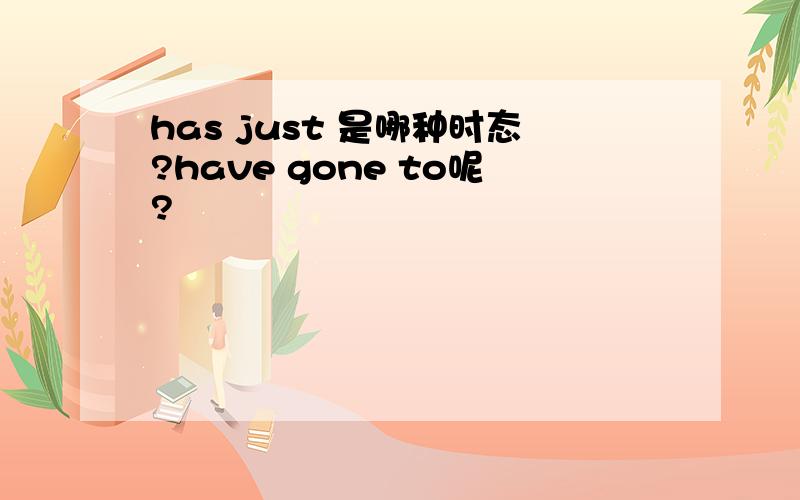 has just 是哪种时态?have gone to呢?