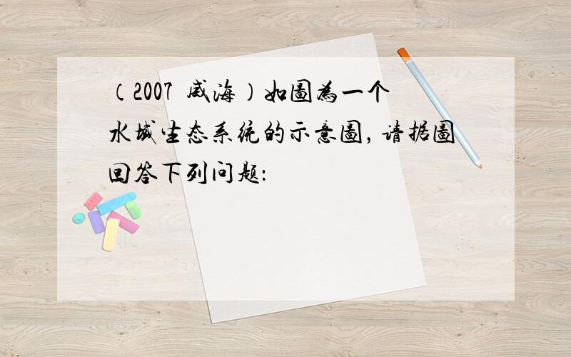 （2007•威海）如图为一个水域生态系统的示意图，请据图回答下列问题：