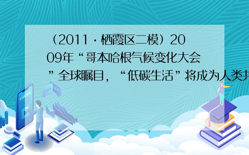 （2011•栖霞区二模）2009年“哥本哈根气候变化大会”全球瞩目，“低碳生活”将成为人类共同的选择．根据图所示碳循环的