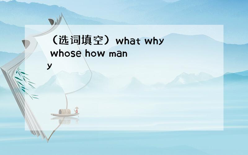 （选词填空）what why whose how many