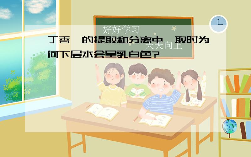 丁香酚的提取和分离中萃取时为何下层水会呈乳白色?