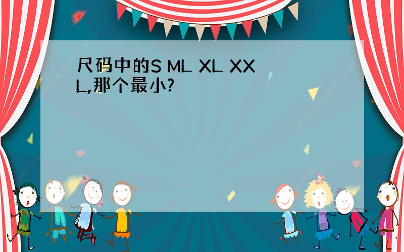 尺码中的S ML XL XXL,那个最小?