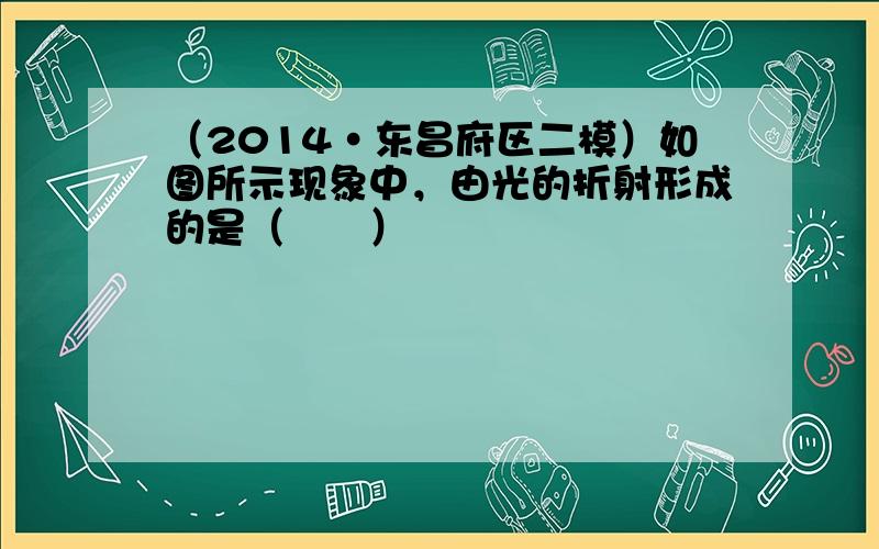 （2014•东昌府区二模）如图所示现象中，由光的折射形成的是（　　）