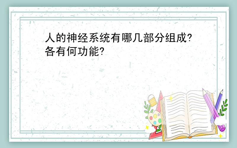 人的神经系统有哪几部分组成?各有何功能?