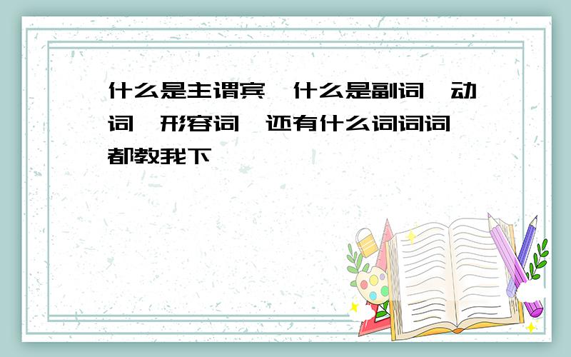 什么是主谓宾,什么是副词,动词,形容词,还有什么词词词,都教我下